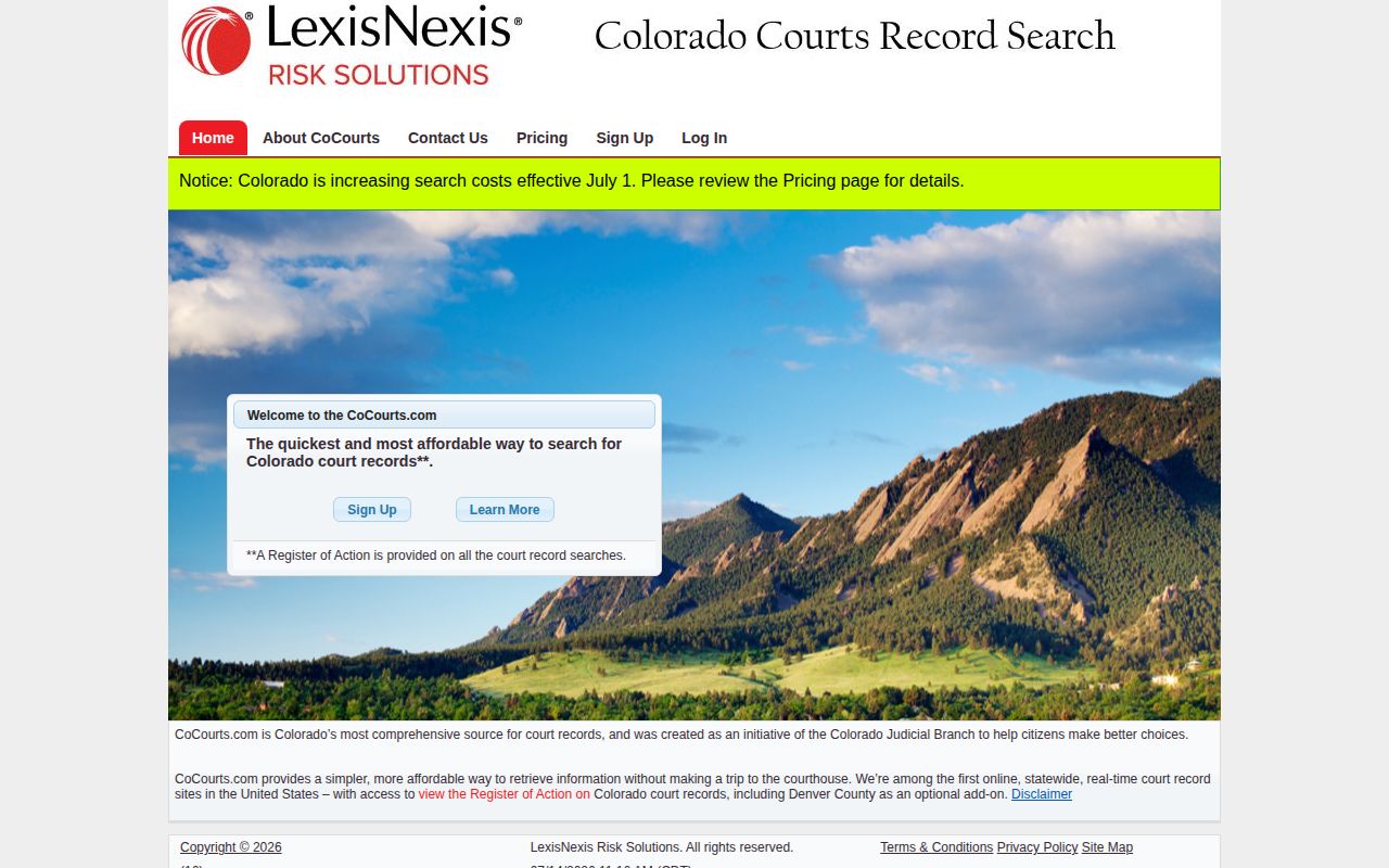CoCourts portal used as a Colorado court lookup source for San Juan County release verification
